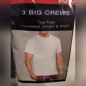 NWT 3 FOTL White 100% Cotton Short Sleeve Crew Neck Tees 2XB Firm Price